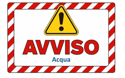 avviso acqua