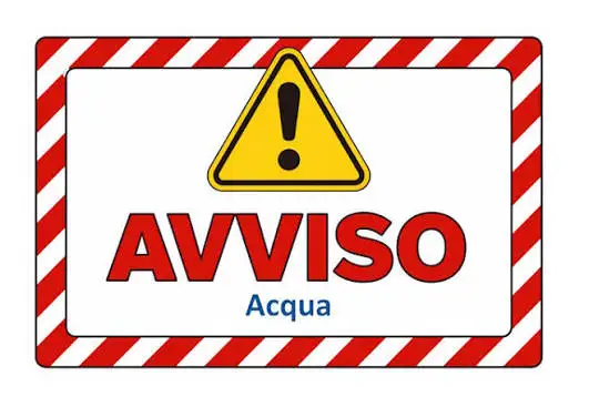 avviso acqua avviso acqua
